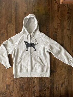 The Black Dog Light Gray Hoodie with Black Logo